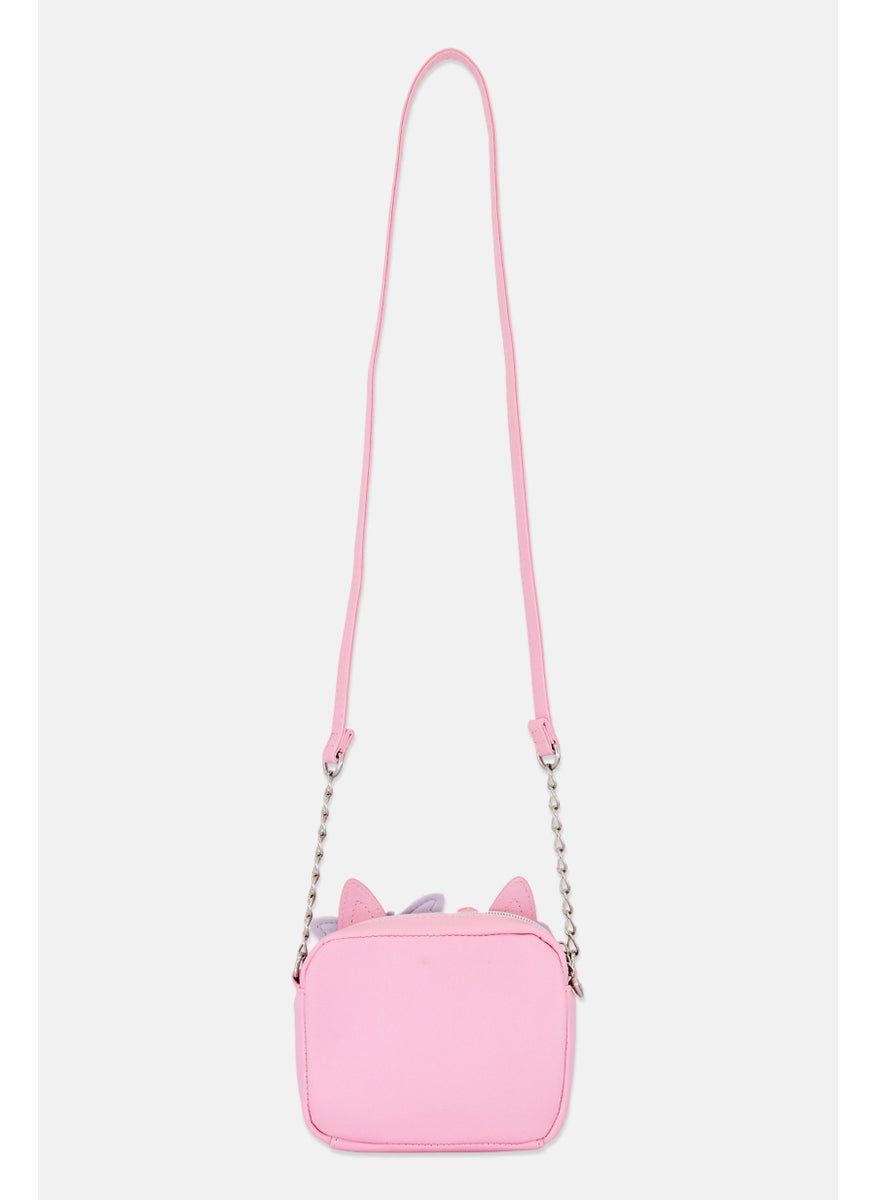 Miss Gwen's OMG Kids Girl Bella Faux Fur Cross Body Bag, Pink  - Image 2