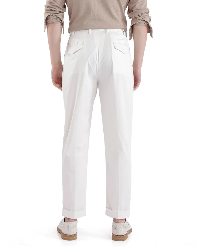 Rare Rabbit Men's Regular Fit Pleated Solid Trousers