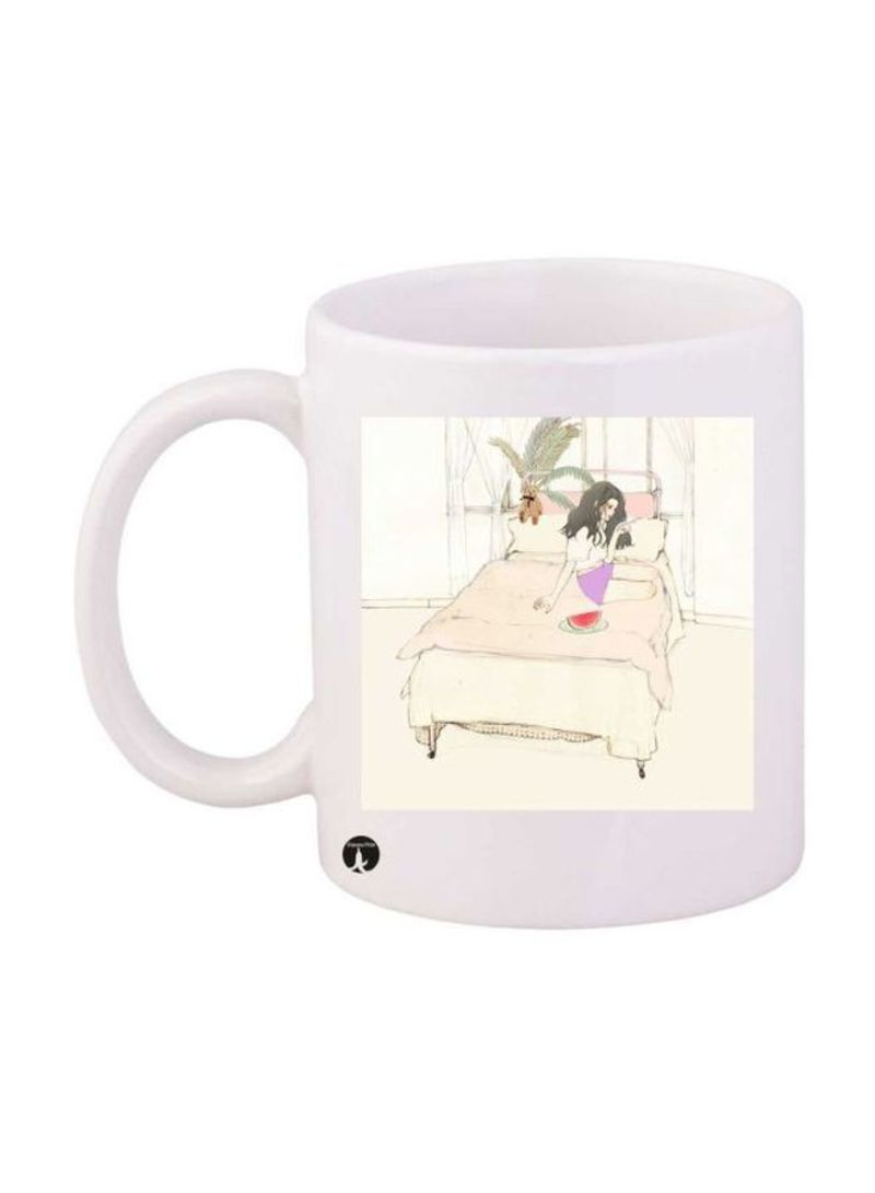 RKN Girl Printed Mug White/Beige/Red Standard Size