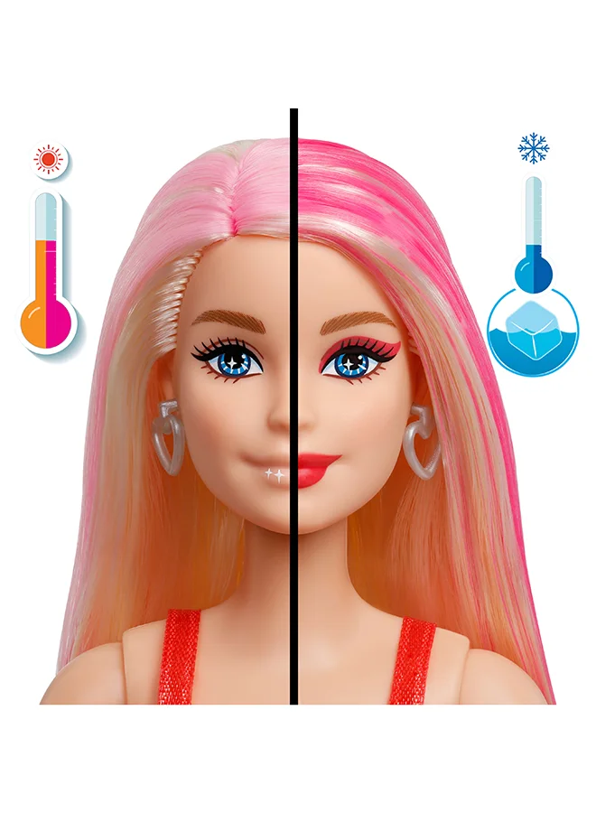 Barbie Party Unboxed Doll & Accessories, Glam Party Series With 10 Surprises Including Color-Change, Red Sparkle Doll