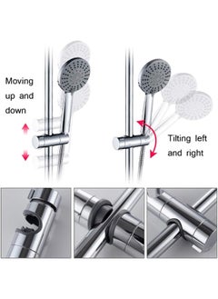 SHOWAY SHOWAY Replacement Hand Shower Bracket for Slide Bar 18-25MM Adjustable Rail Shower Head Holder, Chrome Finished  - Image 3