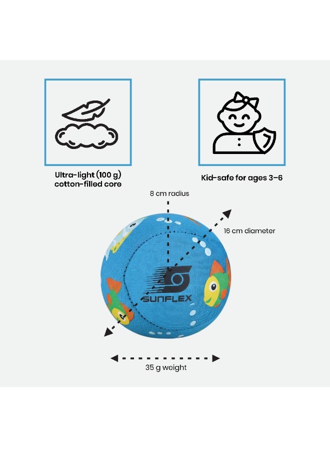 صنفليكس كرة سوفتبول صغيرة الحجم من النيوبرين من صن فليكس للأطفال من سي وورلد، مناسبة للرمي والتقاط الكرة واللعب في الماء والهواء الطلق - Image 4