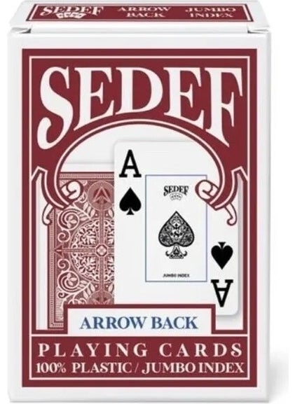 Sedef - Jumbo Poker Playing Cards 100% Plastic 2 Pack (Red-Blue) - Image 1