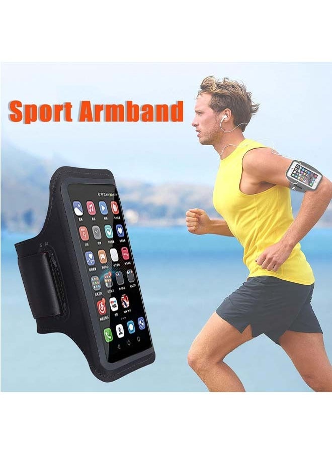 Generic - Running Phone Holder, Sports Armband for iPhone 15/14 Pro/14 Pro Max, All Models up to 6.5 Inch, Mobile Phone Strap with Key Case and Headphone Slots, Armband for Running, Jogging, Cycling, Hiking - Image 1