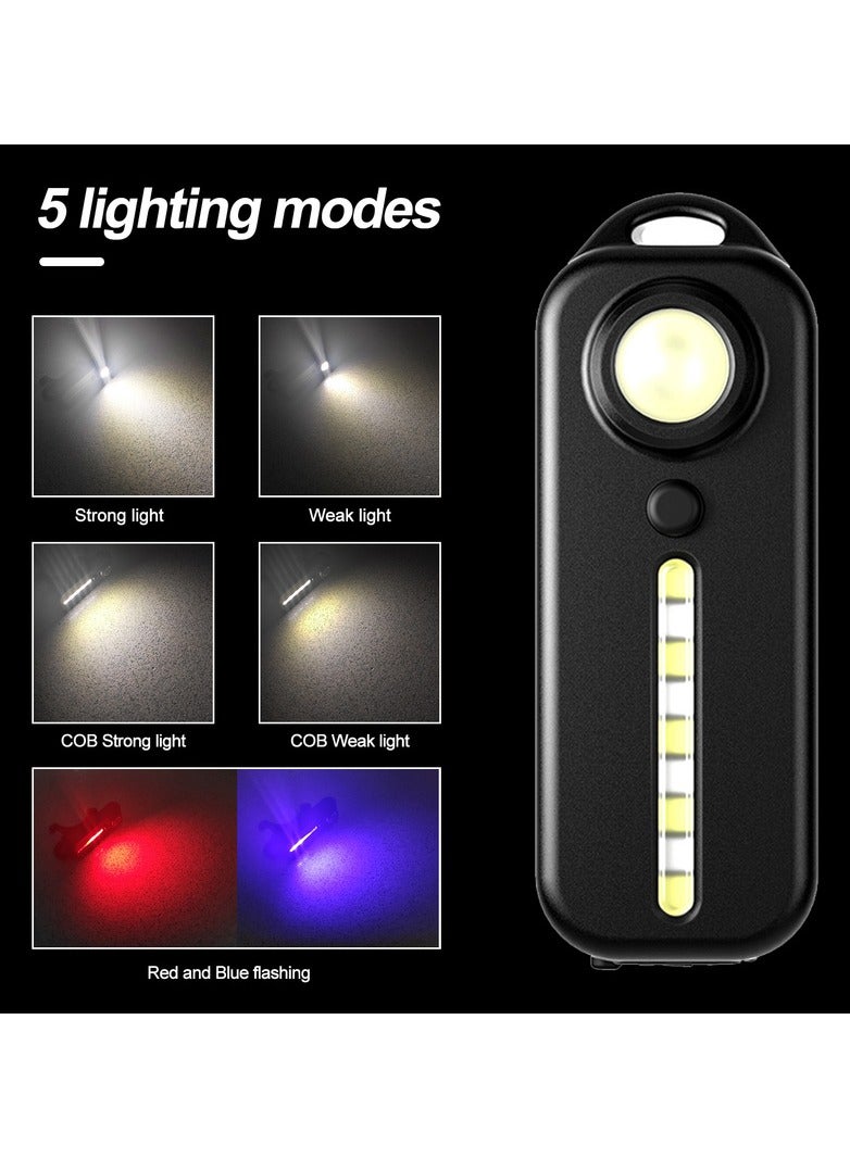 LED Red and Blue Shoulder Police Light with Clip USB Rechargeable Flashlights Warning Safety Torch Bike Warn LANTERN - Image 2