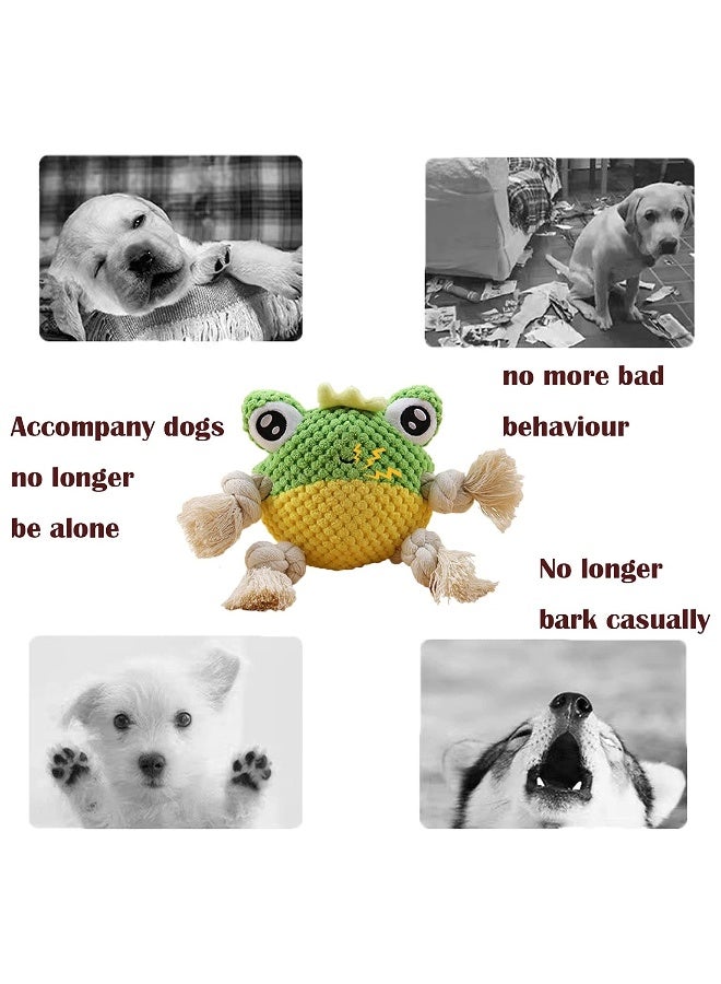 SYOSI Plush Squeaky Dog Toys, Durable Dog Chew Toy, for Puppy Teething, Interactive Stuffed Dog Toys, Tug of War Dog Toys with Tough Rope Legs Dog Toys, for Small Medium & Large Dogs  - Image 5