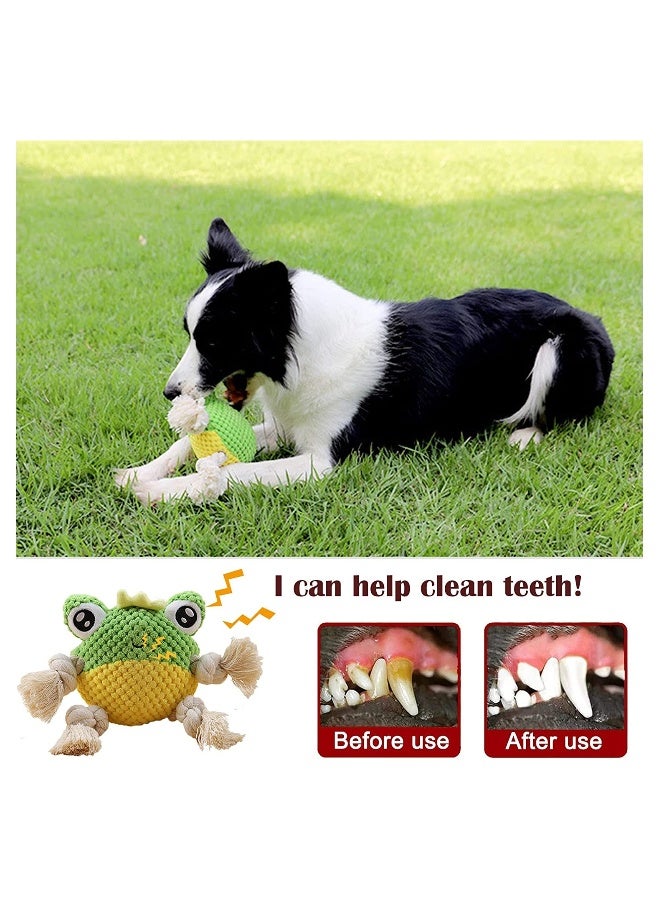 SYOSI Plush Squeaky Dog Toys, Durable Dog Chew Toy, for Puppy Teething, Interactive Stuffed Dog Toys, Tug of War Dog Toys with Tough Rope Legs Dog Toys, for Small Medium & Large Dogs  - Image 4