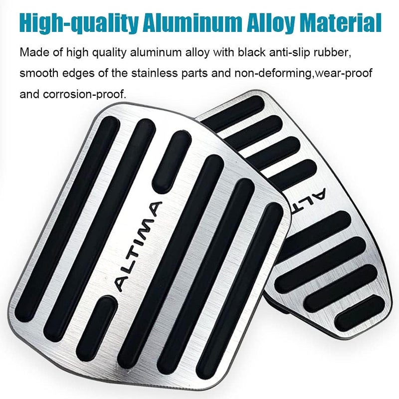 LEXLEY 2PCS Anti-Slip Aluminum Brake Gas Pedal Pads for Nissan Altima 2019-2023 - Image 3