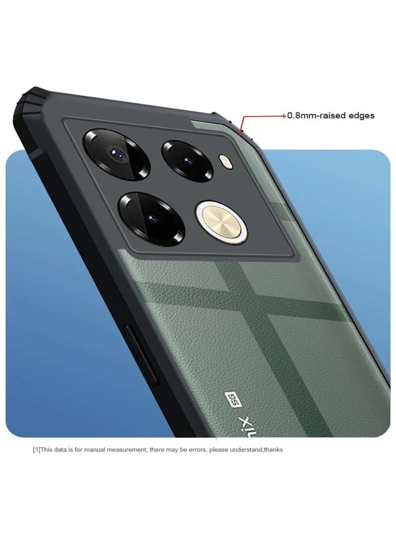 عام غطاء هاتف شفاف من الـTPU والبولي كربونات المقاوم للقطرات والعرق والبصمات والصدمات متوافق مع إنفينكس نوت 40 برو بلس” - Image 3