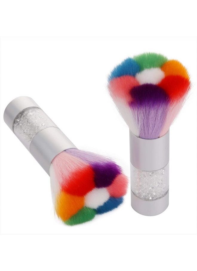 Beauty Max - 2 Pcs Nail Art Dust Brush Remover Nail Powder For Acrylic Gel UV Nail - Image 1