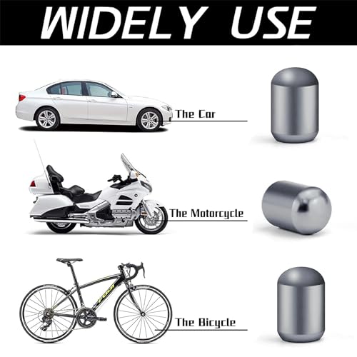 JUSTTOP 4PCS Car Tire Valve Stem Caps, Air Caps Cover, Universal for Cars, SUVs, Bike, Trucks and Motorcycles, Car Wheel & Tire Exterior Accessories-Glossy - Image 2