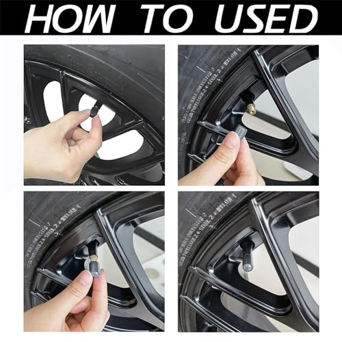 JUSTTOP 4PCS Car Tire Valve Stem Caps, Air Caps Cover, Universal for Cars, SUVs, Bike, Trucks and Motorcycles, Car Wheel & Tire Exterior Accessories-Glossy - Image 3