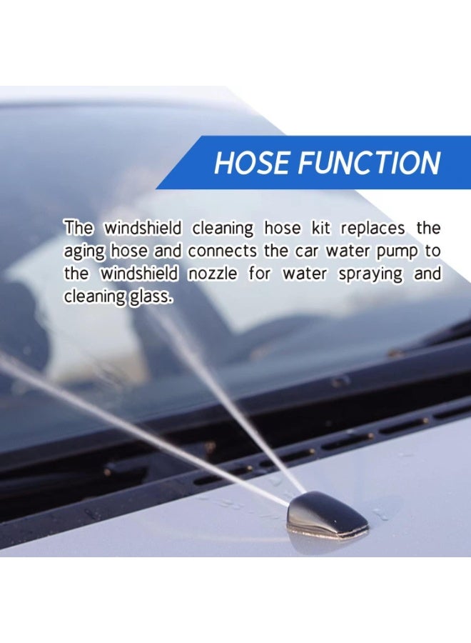 KISSUN Windshield Washer Hose Kit, 4 Meter Washer Fluid Hose with 12 Pcs Hose Connectors, Suitable for Most Car Windshield Washer Tubing - Image 2