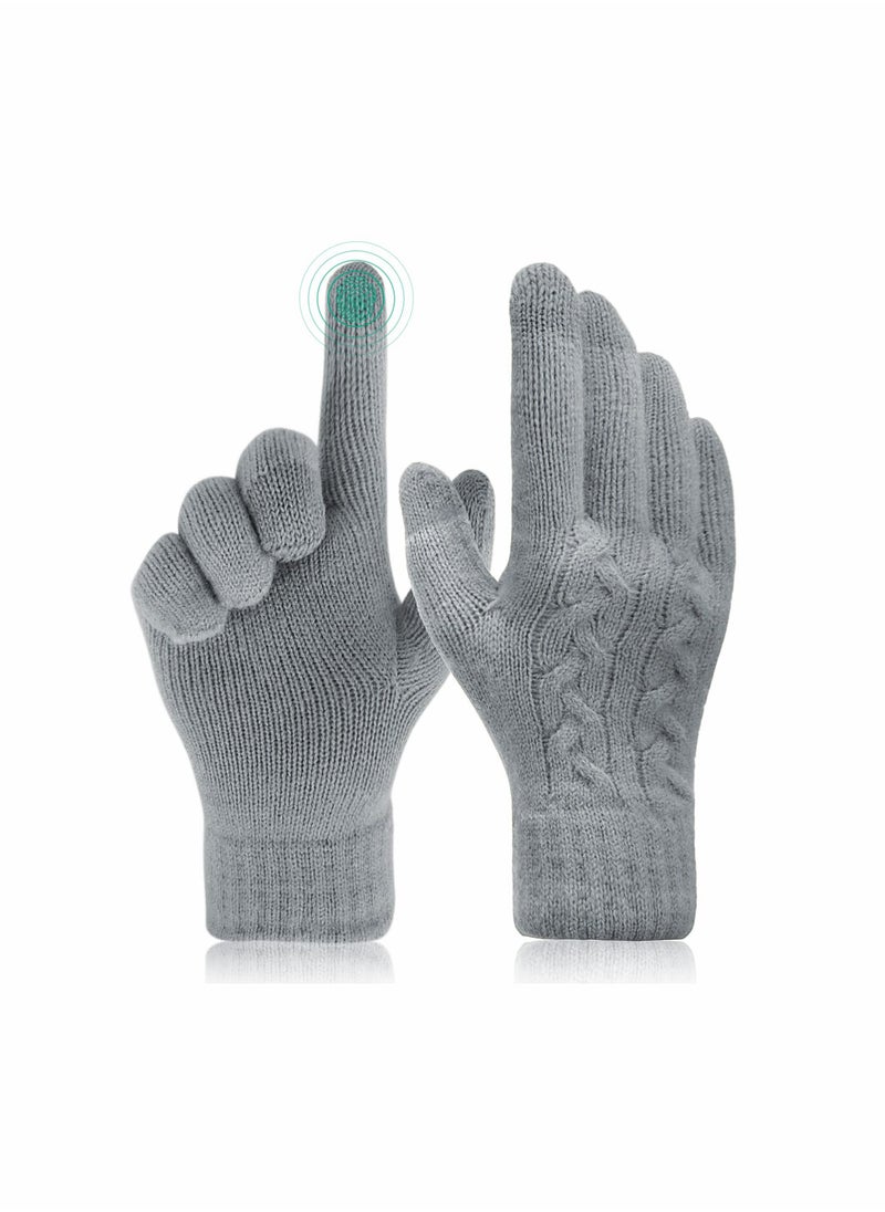 SYOSI Women Touch Screen Gloves - Winter Warm Gloves Touchscreen Mittens Thermal Fleece Lined Knitted Gloves for Outdoor  - Image 1