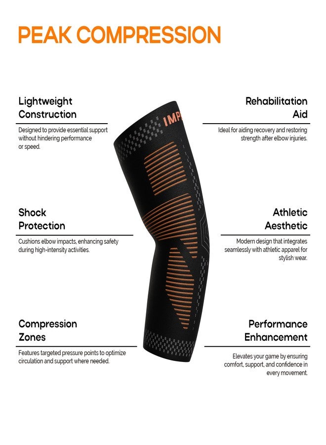 IMPETUS 3D Elbow Support – Elbow Brace for Men & Women for Gym, Sports & Pain Relief | Compression Sleeve | Tennis Elbow Sleeve for Workout, Cricket, Badminton & Training – Black (Size M - 1pair) - Image 3