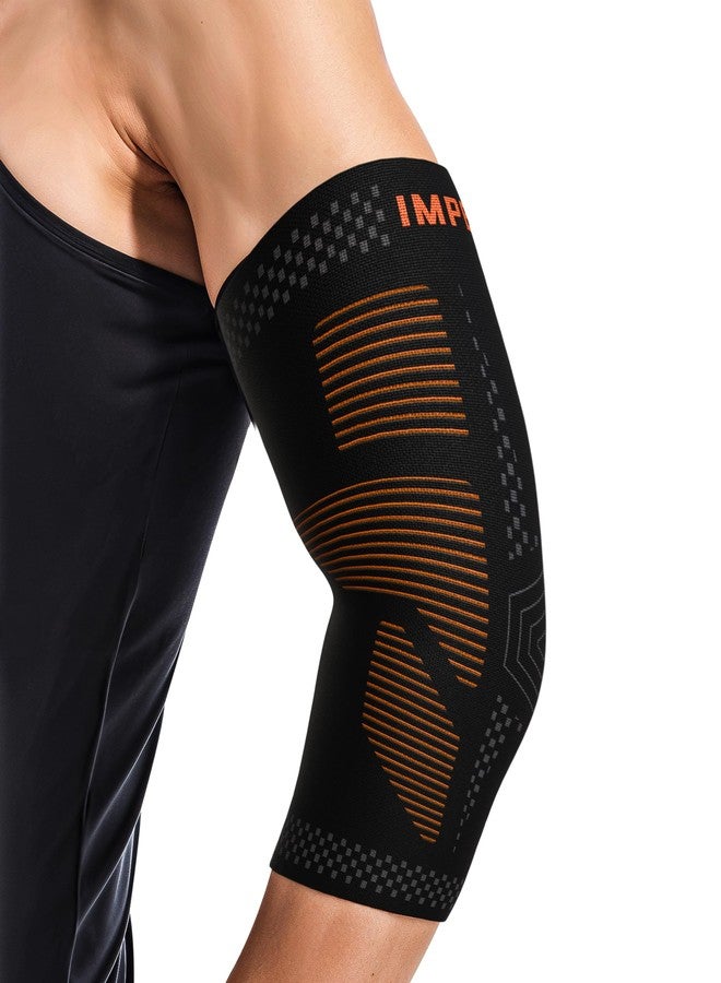 IMPETUS 3D Elbow Support – Elbow Brace for Men & Women for Gym, Sports & Pain Relief | Compression Sleeve | Tennis Elbow Sleeve for Workout, Cricket, Badminton & Training – Black (Size M - 1pair) - Image 1