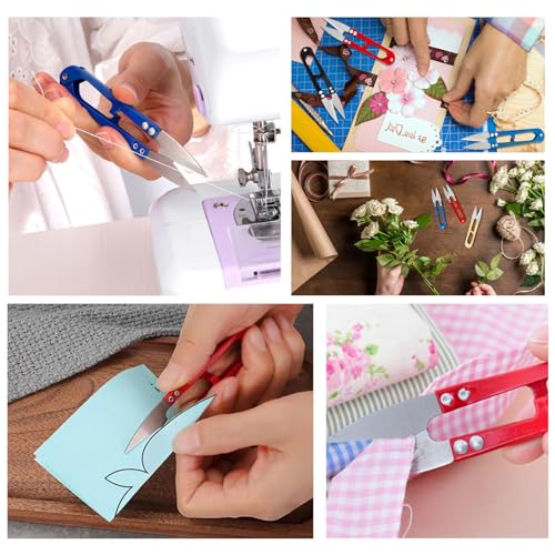 CUGBO 24Pcs Sewing Scissors for Fabric, Thread Yarn Embroidery Clippers Cutter, Small Snips Plant Trimming Nipper, Great for Stitch, Art Craft, Mini DIY Supplies,Garden Use - Image 4