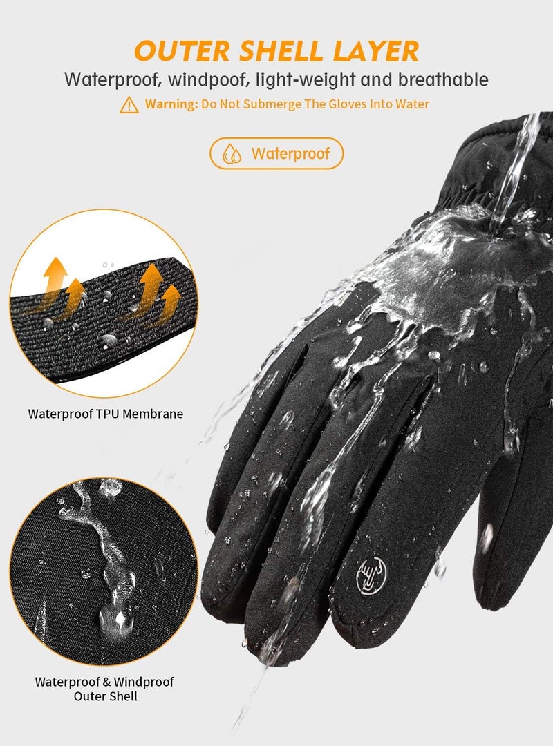 TRENDOUX Winter Gloves for Men Warm: 3M Thinsulate -20℉ Windproof Waterproof Ski Women Glove with Touchscreen Thermal Lining Anti-Slip for Work Cycling Motorcycle Snowboarding - Image 4