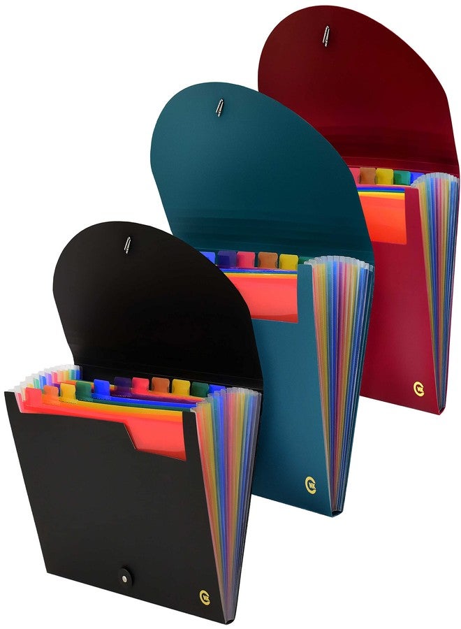 CNK File Folders Organizer with 13 Pockets Accordion Expanding Folder For Documents Receipt Document Paper Pocket Filing Products Accordian Important expandable holder files alphabetical Labels Letter - Image 1