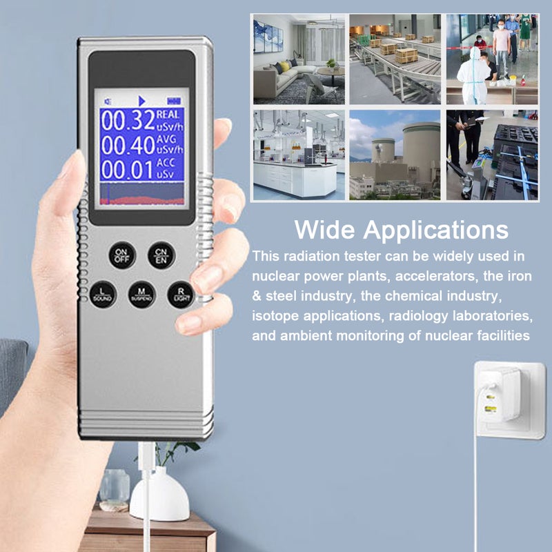Handheld Portable Nuclear Radiation Detector Household Laboratory Digital LCD Display Multi-function Radioactive Geiger Counter - Image 5