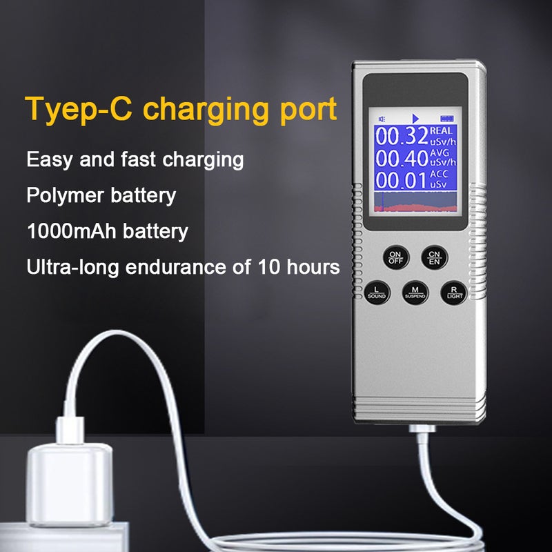 Handheld Portable Nuclear Radiation Detector Household Laboratory Digital LCD Display Multi-function Radioactive Geiger Counter - Image 4