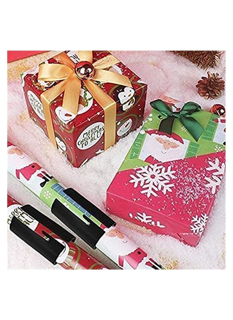 Y&D - 2 Pcs Gift Wrap Cutter, Portable Sliding Wrapping Paper Roll Cutter Tool, Craft Line Cut Trimmer, Easy Quick, Safer And Easier - Image 1