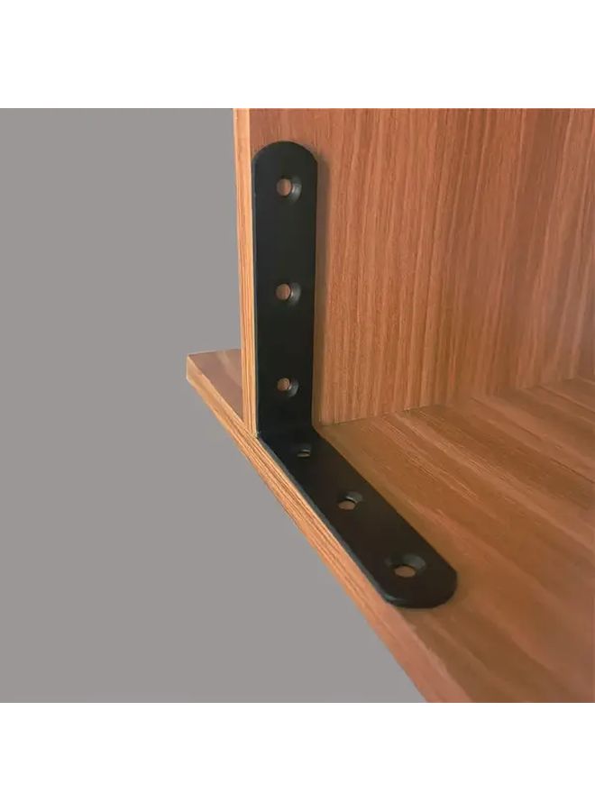4pcs Heavy Duty Black L Shaped Brackets 100mm for Furniture Cabinets Beds Chairs with Pre Drilled Holes Easy Install Durable Metal Construction - Image 5