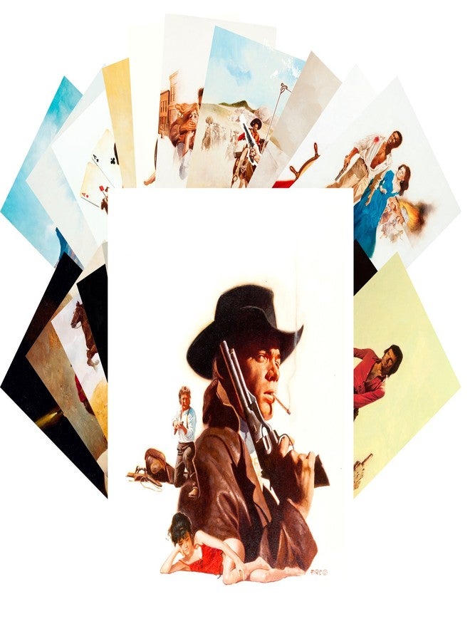 PIXILUV Vintage PostCards 24 pcs Vintage Western Art Man Magazine Cover Cowboys Indians Wild West - Image 1