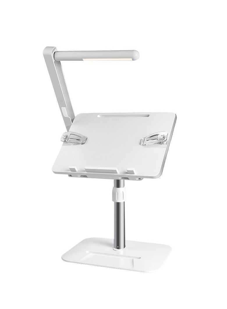 قراءة الوقوف مع مصباح حماية العين مصباح مكتبي قراءة الطلاب رف الكتب رفع وتعديل موقف القراءة الكلمة متعددة الوظائف للأطفال - Image 1