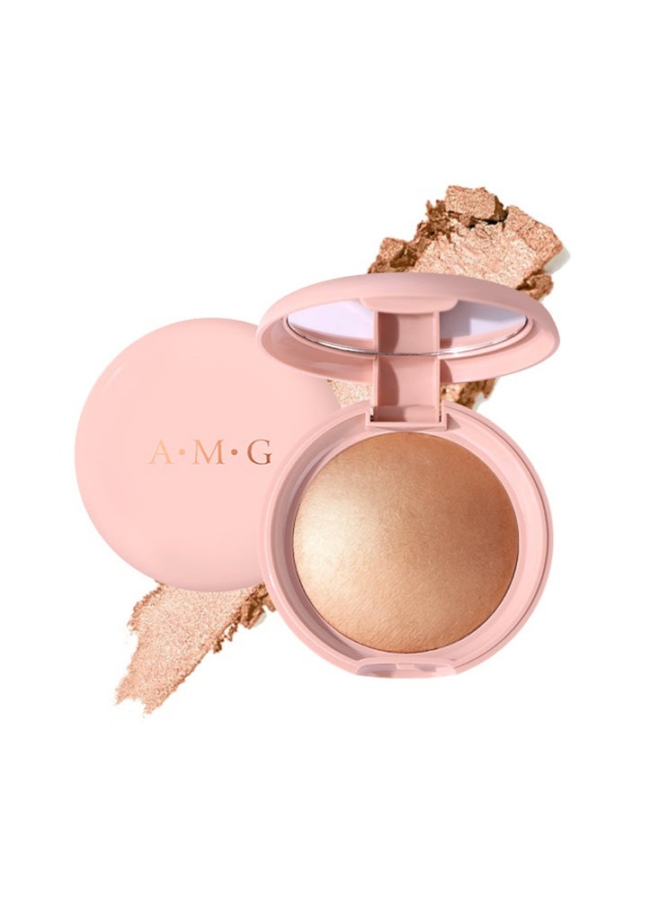 اي ام جي هايلايتر مخبوز حريري - إضاءة عالية اللمعان للوجه والجسم ، لامع برونزي ، بودرة حريرية ناعمة - مكياج هايلايتر - Image 1