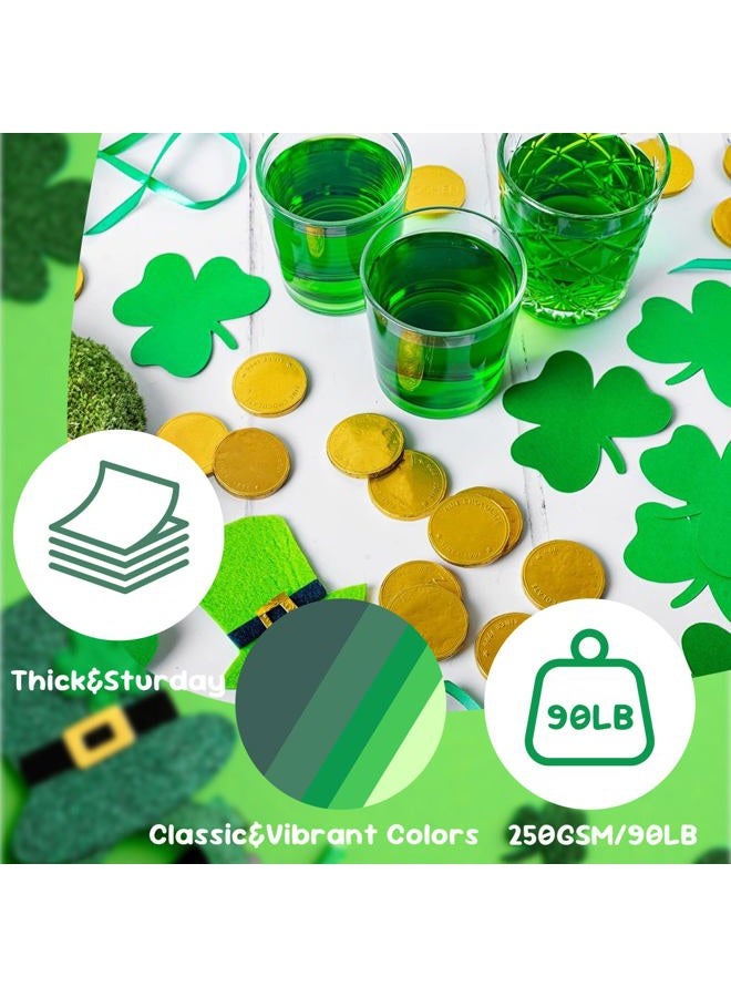 Bazyrock 30 Sheets Green Cardstock 8.5'' x 11'', 5 Colors Assorted Green Colored Card Stock Paper 65lb/180gsm Perfect for Festive Decor DIY Greeting Cards Arts and Crafts - Image 4