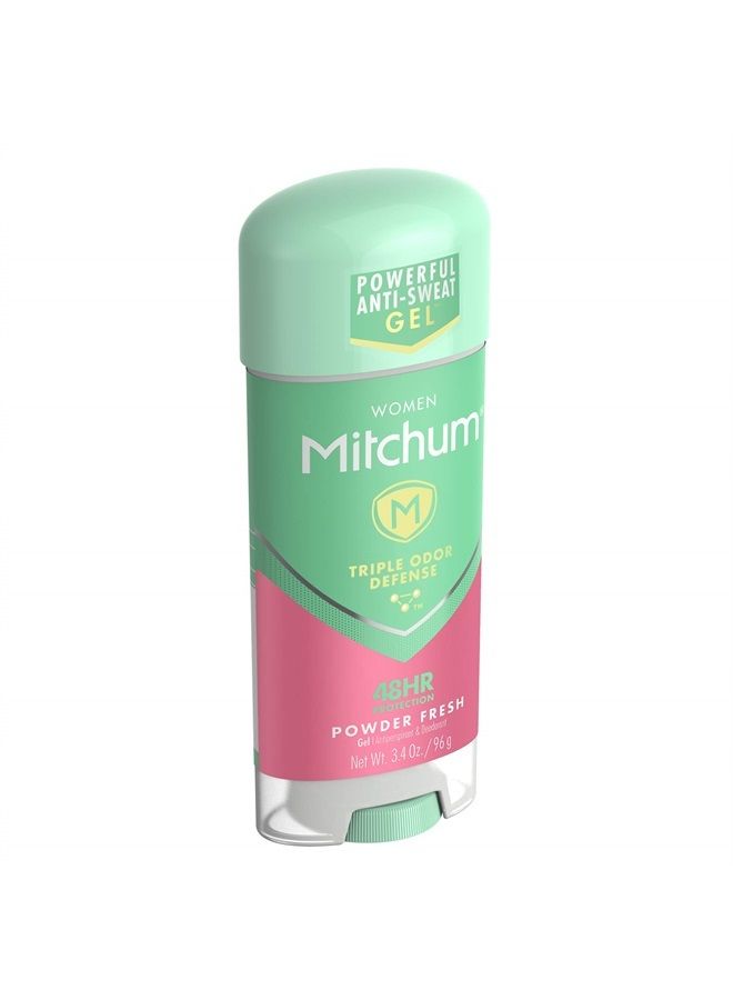 Mitchum For Women Anti-Perspirant Deodorant Clear Gel Powder Fresh 3.40 oz (Pack of 2) - Image 2
