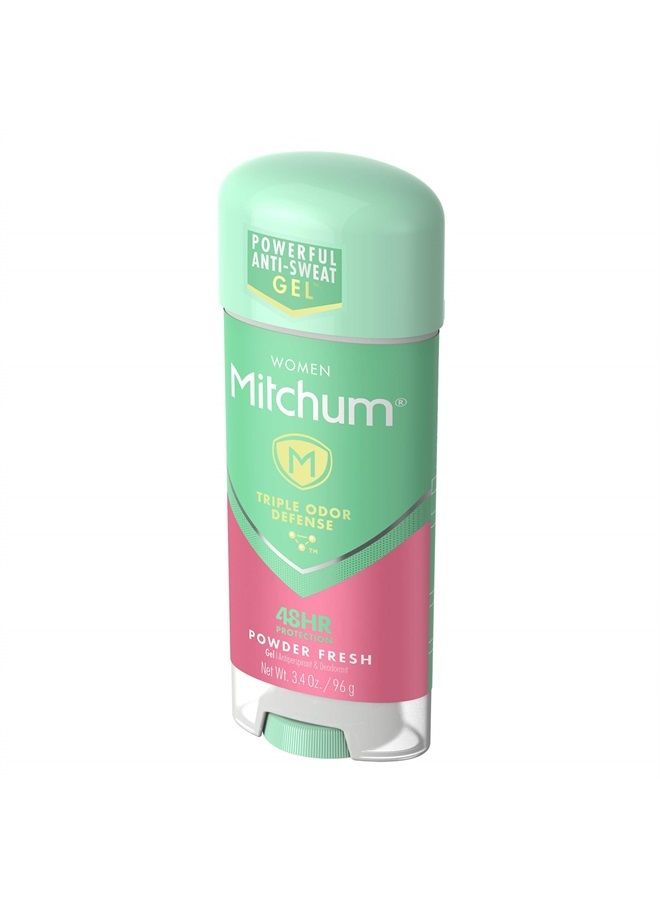 Mitchum For Women Anti-Perspirant Deodorant Clear Gel Powder Fresh 3.40 oz (Pack of 2) - Image 3