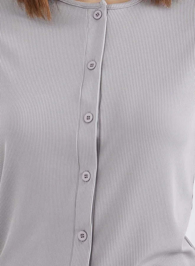 Take Two Take Two Solid Regular Fit Buttoned T-Shirt