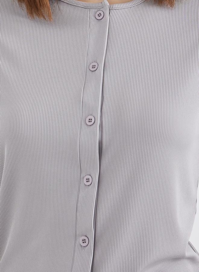 Take Two Solid Regular Fit Buttoned T-Shirt - Image 3