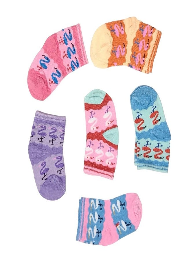 Havenfort Socks For Kids Baby Girls and Baby Boys Cotton Multicolor Ankle Socks pack of 6 (IN, Age, 4 Years, 5 Years, multicolor) - Image 4