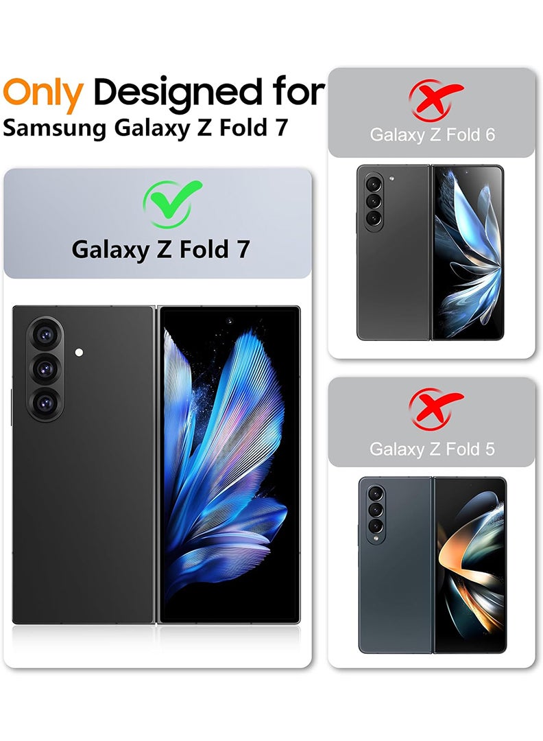 Theodor Case Compatible with Samsung Galaxy Z Fold 7 - 8 Inch Protection Shockproof Bumper Cover Black Gold Patter - Image 2