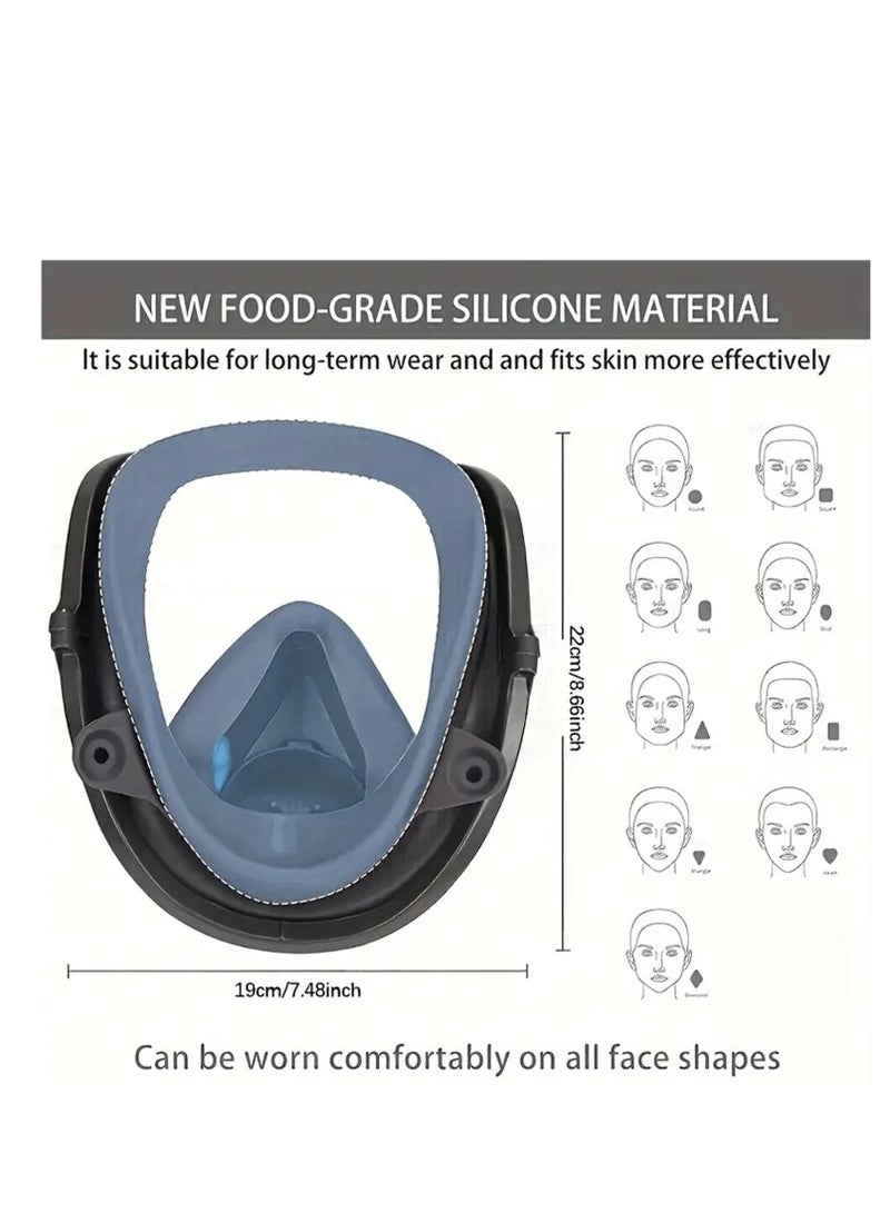 Reusable Full-Face Respirator Mask – With Replaceable Filters for Organic Vapor & Dust, GCC Certified for Paint Spray & Chemical Work - Image 5