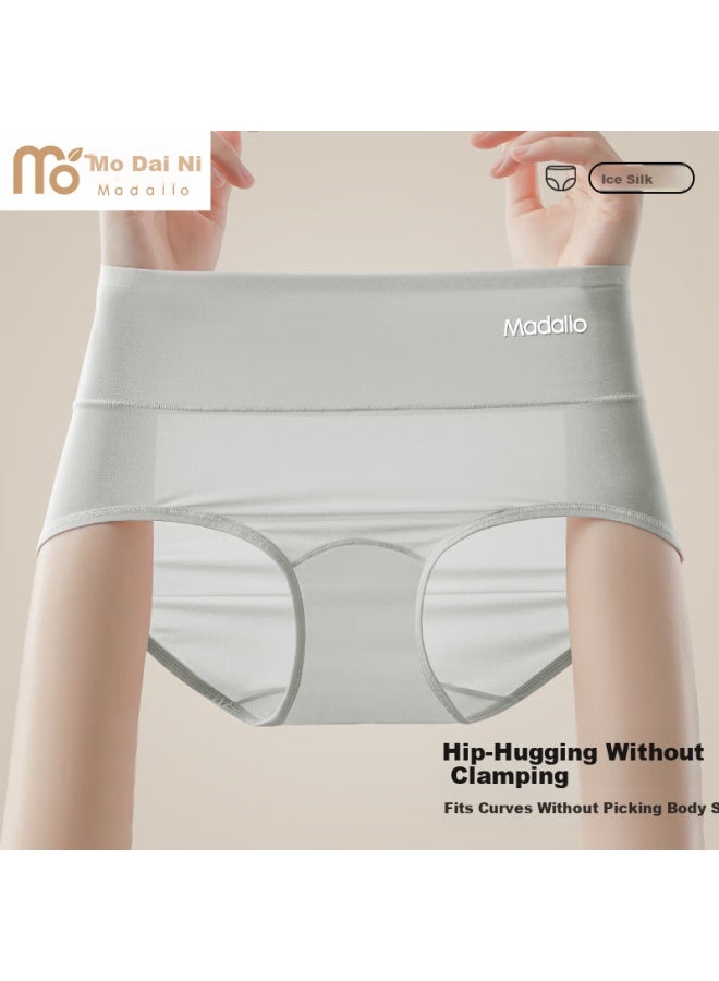 Modal 4-pack Ice Silk Seamless Breathable Thin 10a Antibacterial Pure Cotton Crotch Quick-drying Women's Plus Size Triangle Panties - Image 4