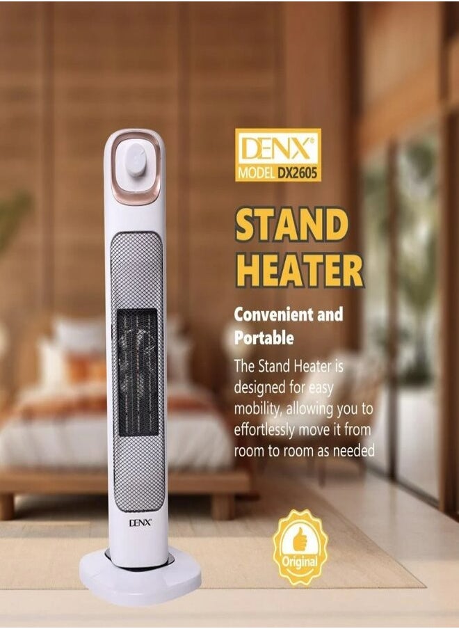 Denx - DENX DX2605 Electric Heater, 2000 Watt, 45 degree rotation for even heat distribution - Image 1