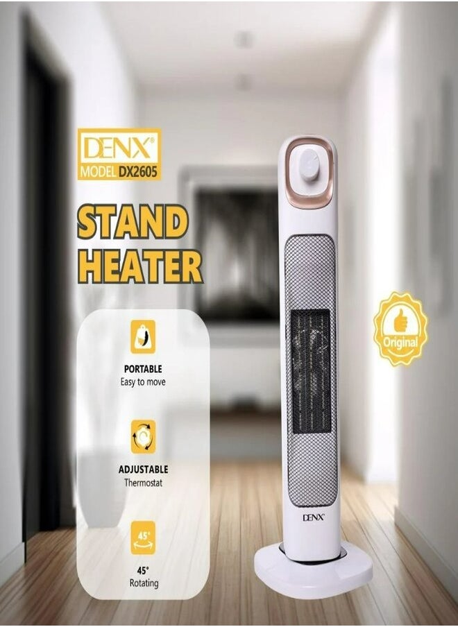 Denx - DENX DX2605 Electric Heater, 2000 Watt, 45 degree rotation for even heat distribution - Image 1