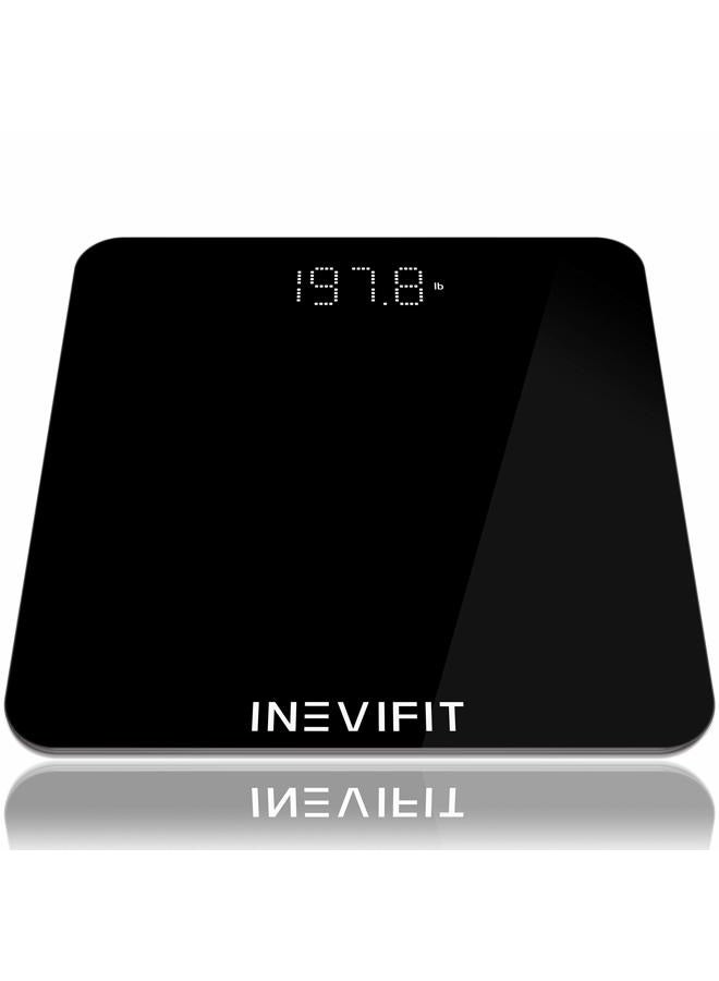 INEVIFIT ميزان الحمام، ميزان رقمي دقيق للغاية لقياس وزن الجسم، يقيس الوزن لعدة مستخدمين. يشمل ضمان لمدة 5 سنوات - Image 1