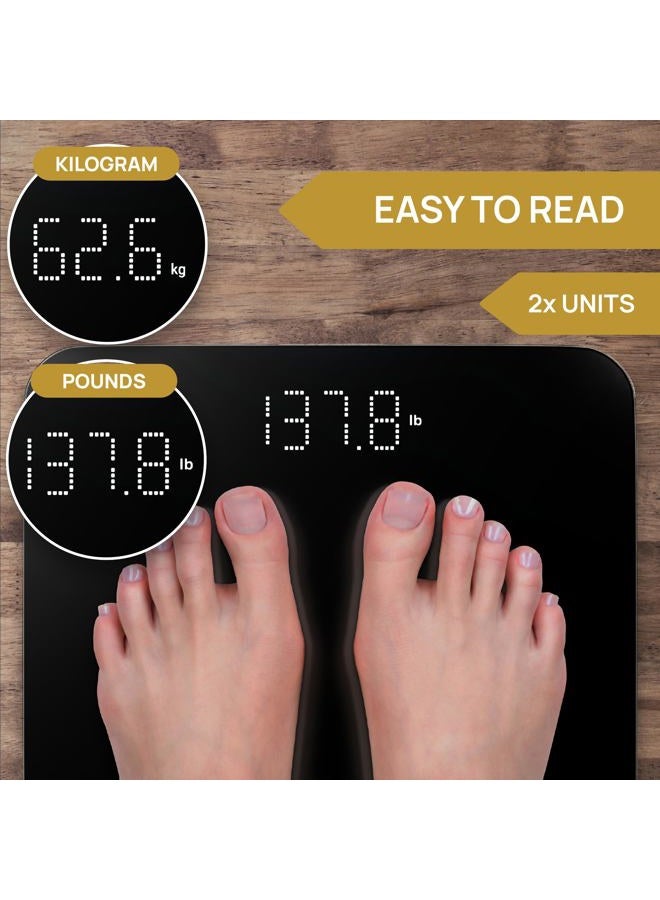 INEVIFIT ميزان الحمام، ميزان رقمي دقيق للغاية لقياس وزن الجسم، يقيس الوزن لعدة مستخدمين. يشمل ضمان لمدة 5 سنوات - Image 2