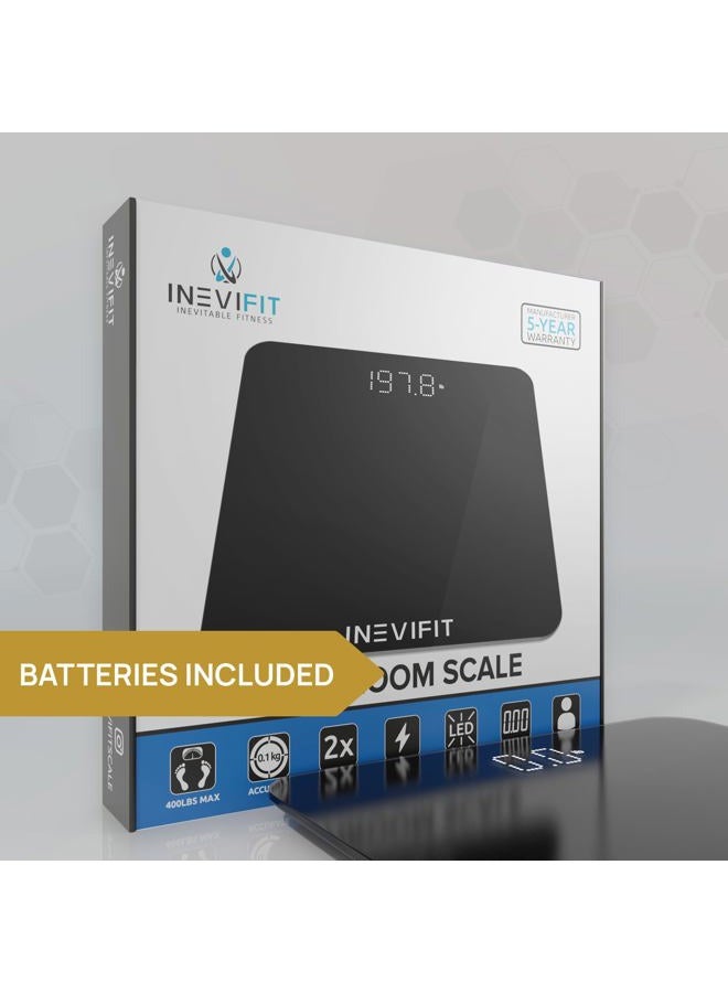INEVIFIT ميزان الحمام، ميزان رقمي دقيق للغاية لقياس وزن الجسم، يقيس الوزن لعدة مستخدمين. يشمل ضمان لمدة 5 سنوات - Image 5