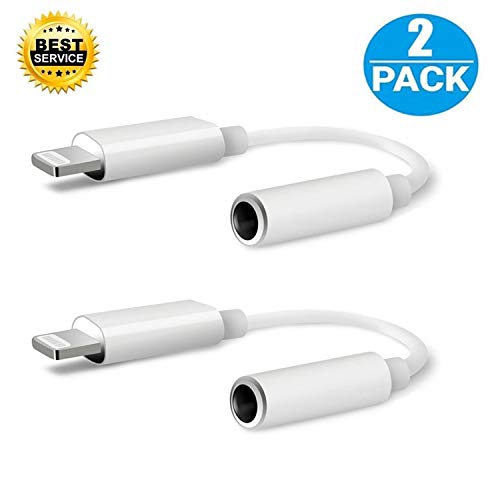 DesofIcon (Apple MFi Certified) Lightning to 3.5 mm Headphone Jack Adapter, 2 Pack Earphone Audio Jack Aux, iPhone Dongle Cable Compatible with iPhone 13/12/11 Pro/XR/XS Max/X/8/7 Support All iOS& Music Control - Image 2