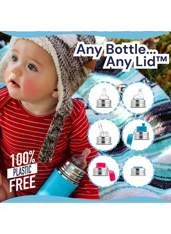 Pura Kiki 9oz/275ml Stainless Steel Infant Bottle w/Sleeve, Anti-Colic, 100% Plastic-Free, MadeSafe Certified, Medical-Grade Silicone, Medium-Flow Nipple, for Babies 3 Months & Up - (Fox) - Image 5