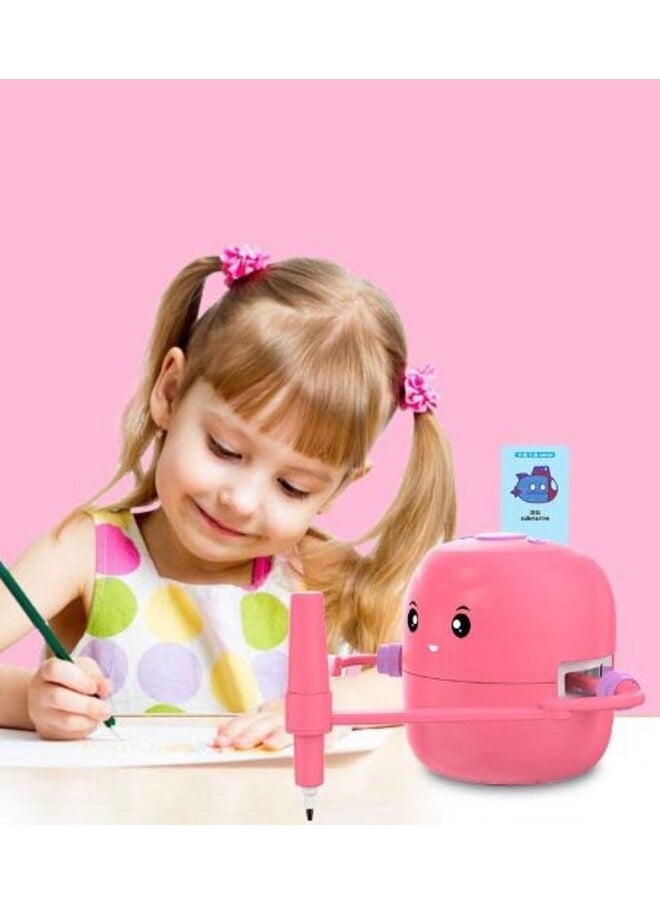 Generic - Drawing Robot Toy for Kids, Automatic Step-by-Step Drawing Guide, Educational Toy Pink - Image 1