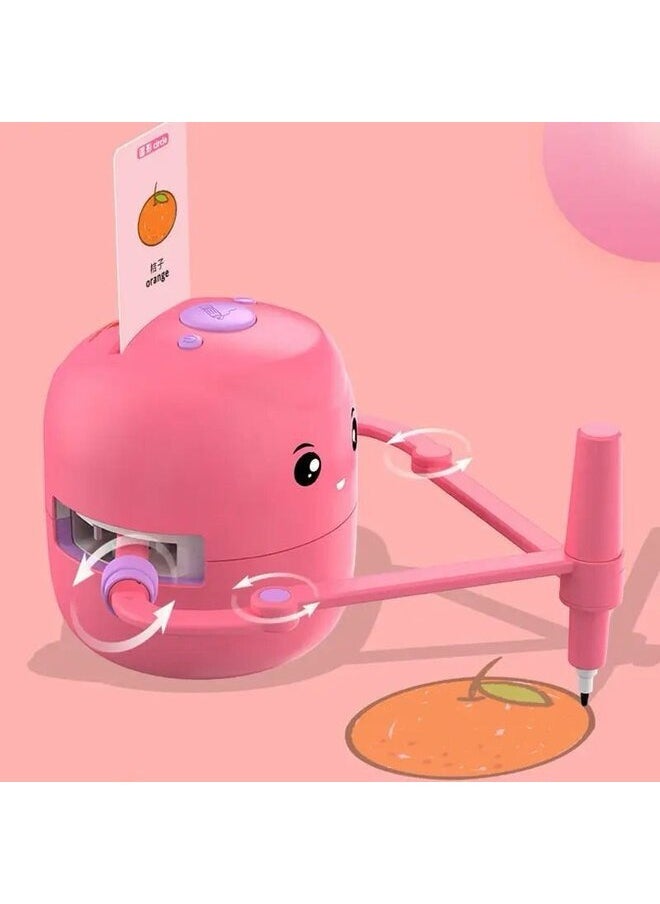 Generic - Drawing Robot Toy for Kids, Automatic Step-by-Step Drawing Guide, Educational Toy Pink - Image 1