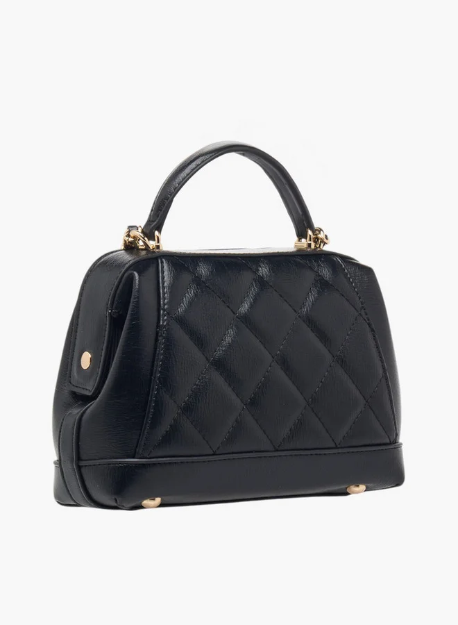 Celeste Women's Quilted Crossbody Bag with Flap Closure and Chain Strap