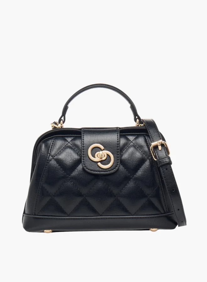 Celeste Women's Quilted Crossbody Bag with Flap Closure and Chain Strap
